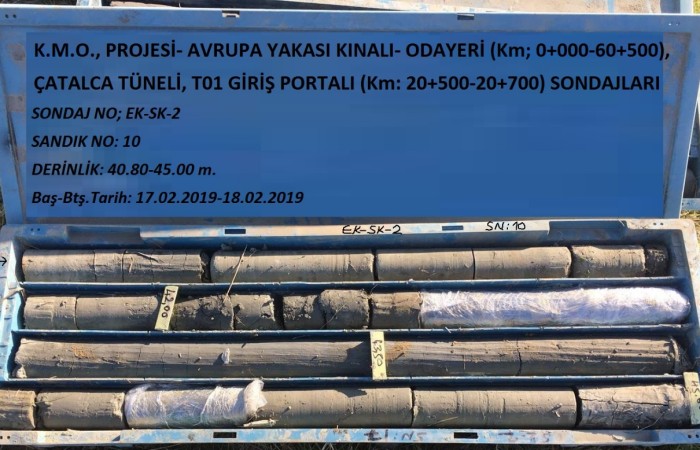 Kuzey Marmara Otoyolu Çatalca Tüneli T01 Giriş Portalı Sondajları
