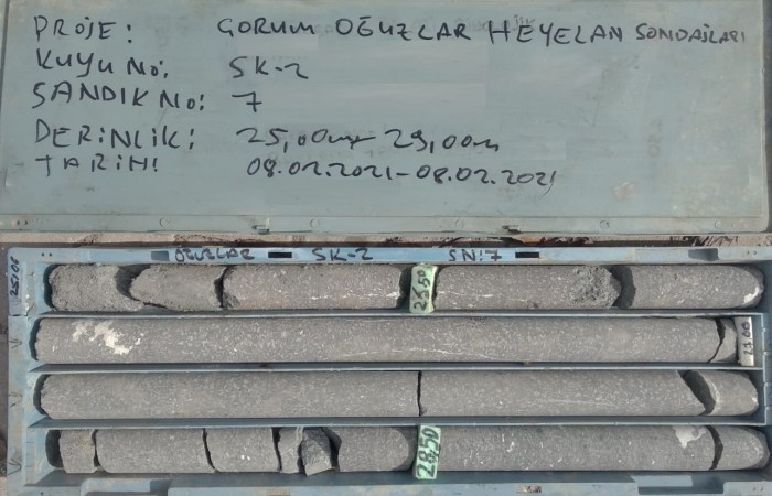 Çorum Oğuzlar Aktif Heyelan Alanları Araştırma Sondajları