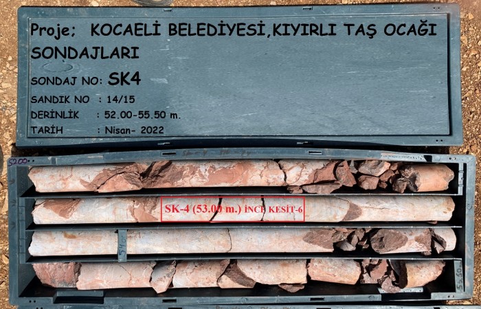Kocaeli Kıyırlı Taş Ocağı Sondajları